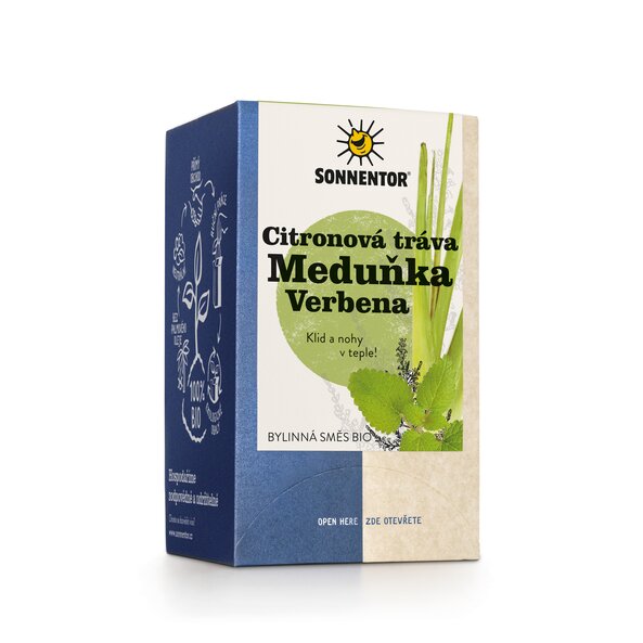 Citronová tráva Meduňka Verbena bio 21,6 g, porc. dvoukomorový